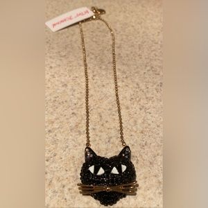 Betsey Johnson Cat face Necklace New with Tags